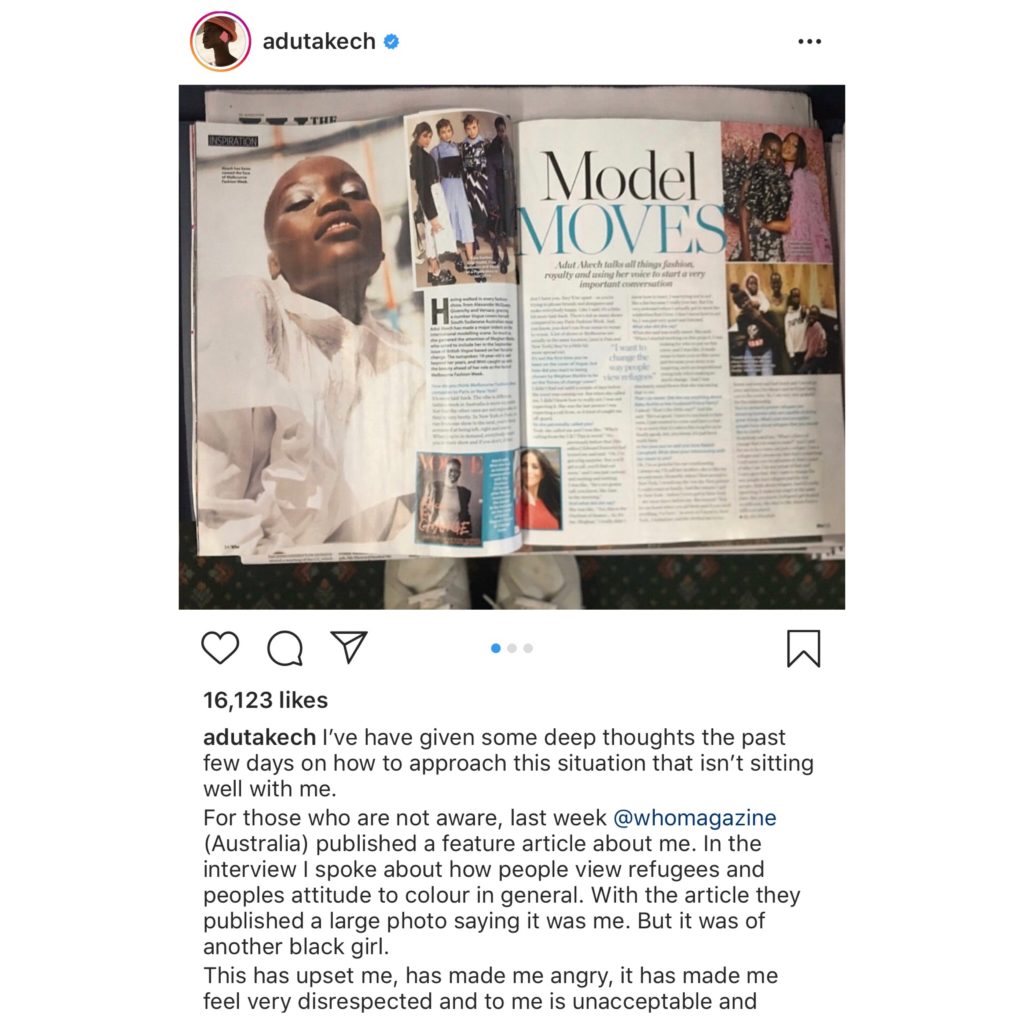 Adut Akech Slams Magazine