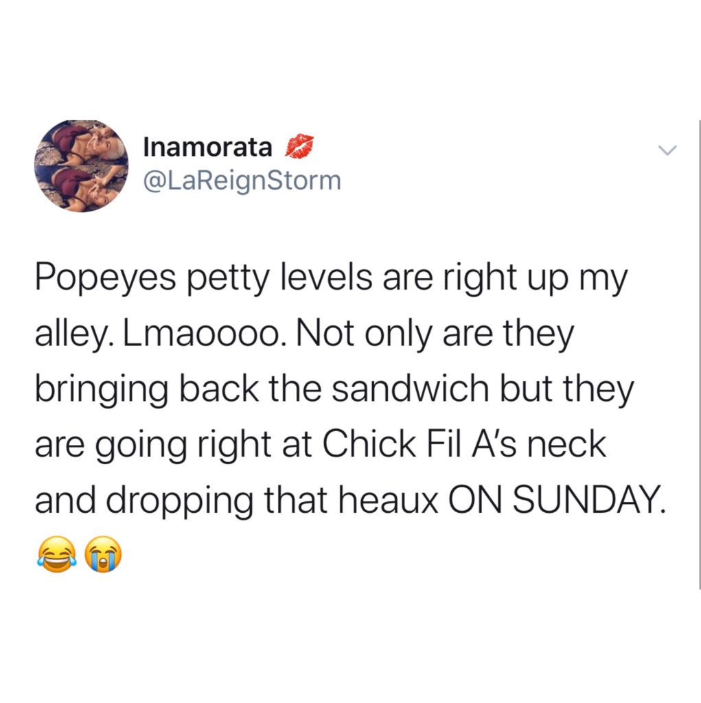 Popeyes Chicken is Back