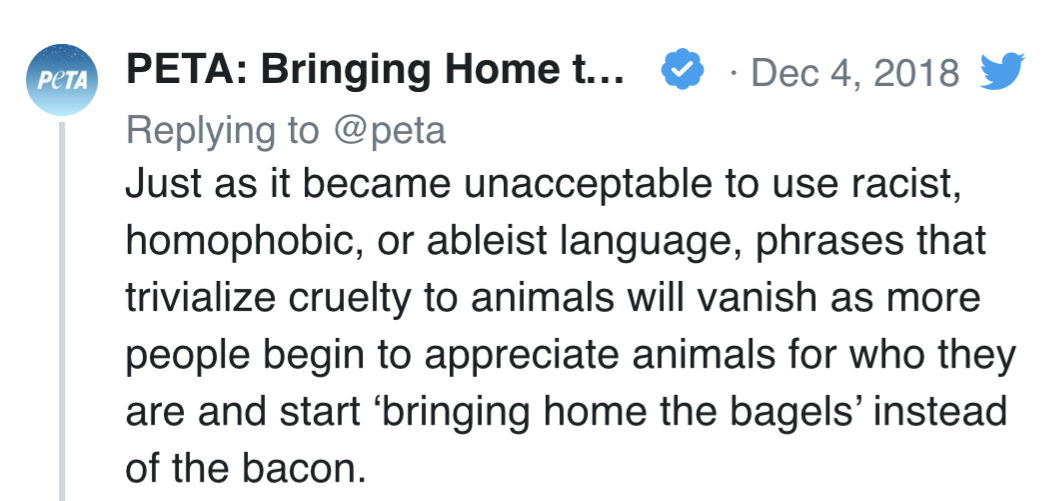 PETA Says Phrases Like ‘Bring Home The Bacon’ Are Comparable To Racism And Homophobia