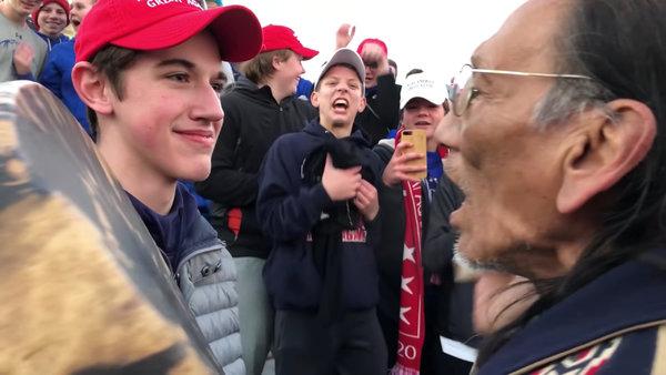 White Student Claims Four African American Protestors Called His Group ‘White Crackers’ Before Native American Elder Confronted Him: “I Said a Silent Prayer That the Situation Would Not Get Out of Hand”