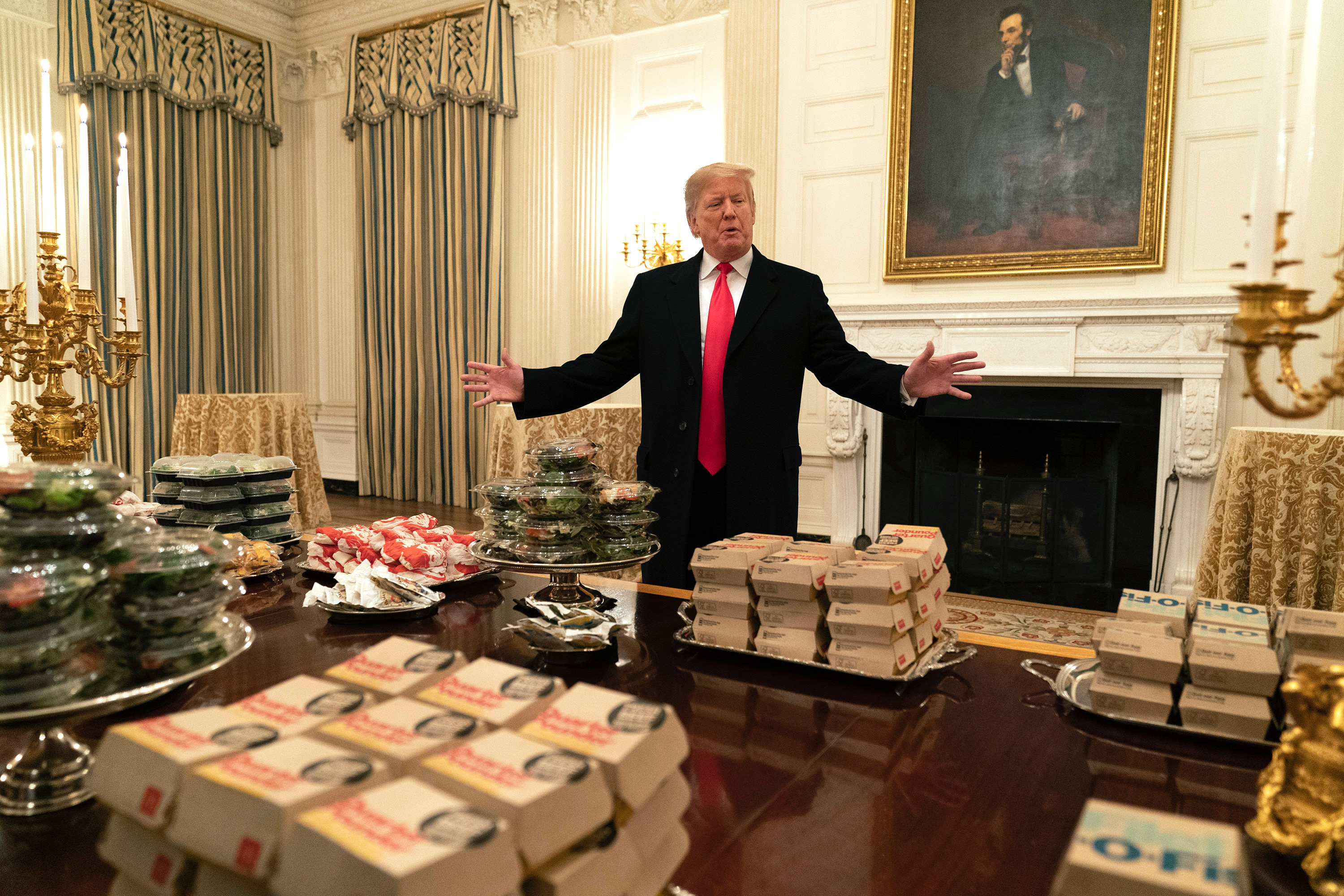 Donald Trump Buys Clemson Fast Food For Celebratory Visit: “It’s All American Stuff. 300 Hamburgers, Many, Many French Fries — All of Our Favorite Foods”
