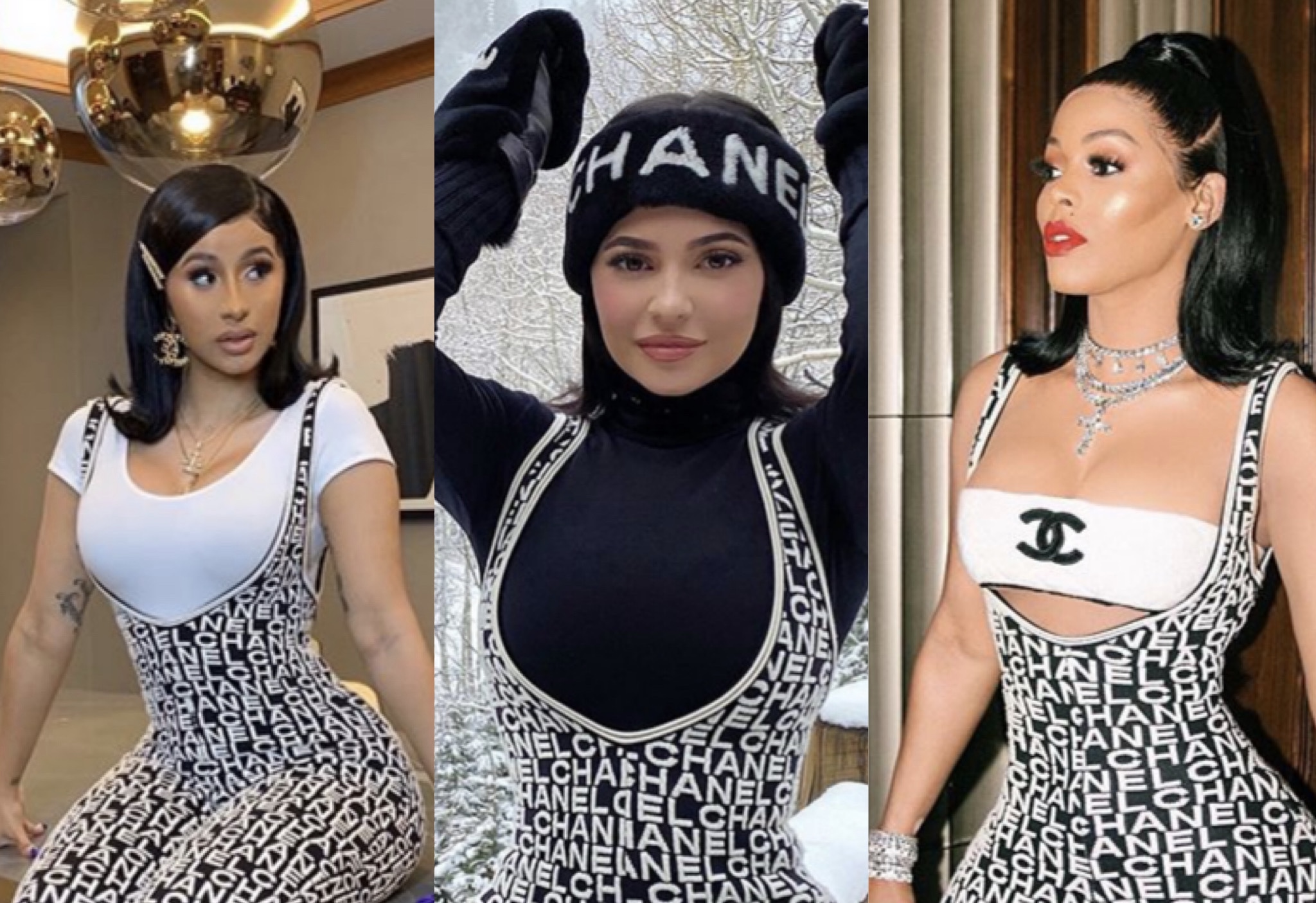 Baller Alert’s Who Wore It Better: Cardi B. vs. Kylie Jenner vs. Keyshia Ka’oir In Chanel’s Wool Ecru Jumpsuit