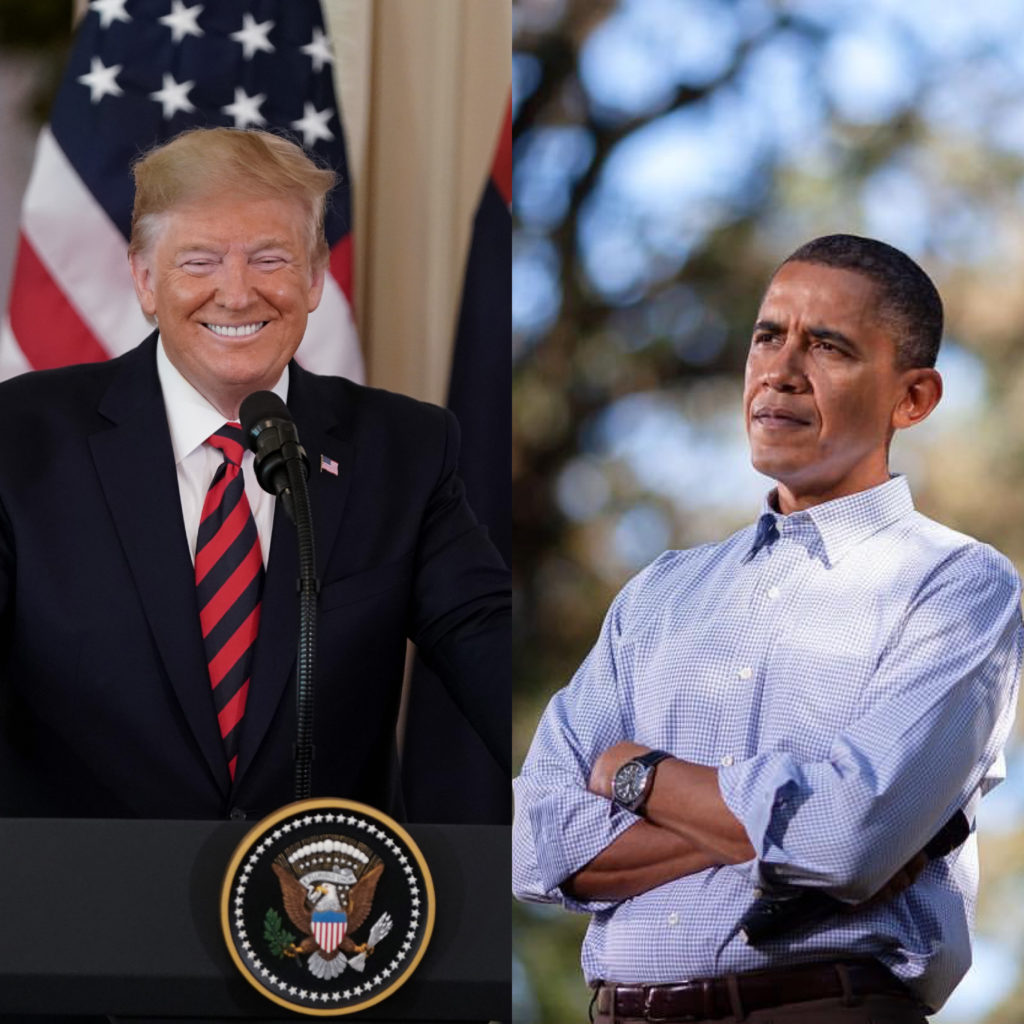 Trump and Barack Obama
