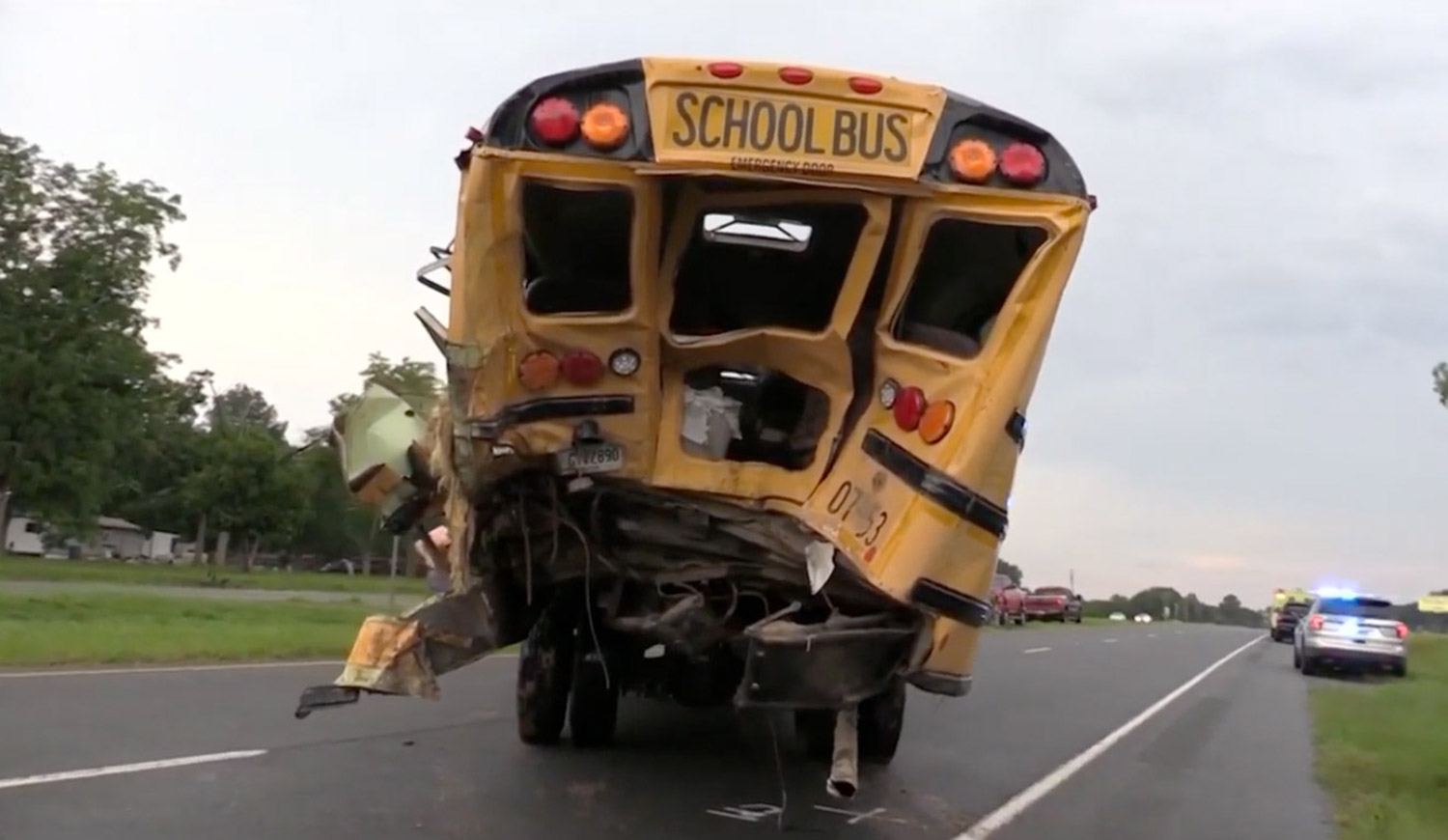 Driver Of A Truck That Collided With School Bus Helped Get Kids Off Bus Before He Died