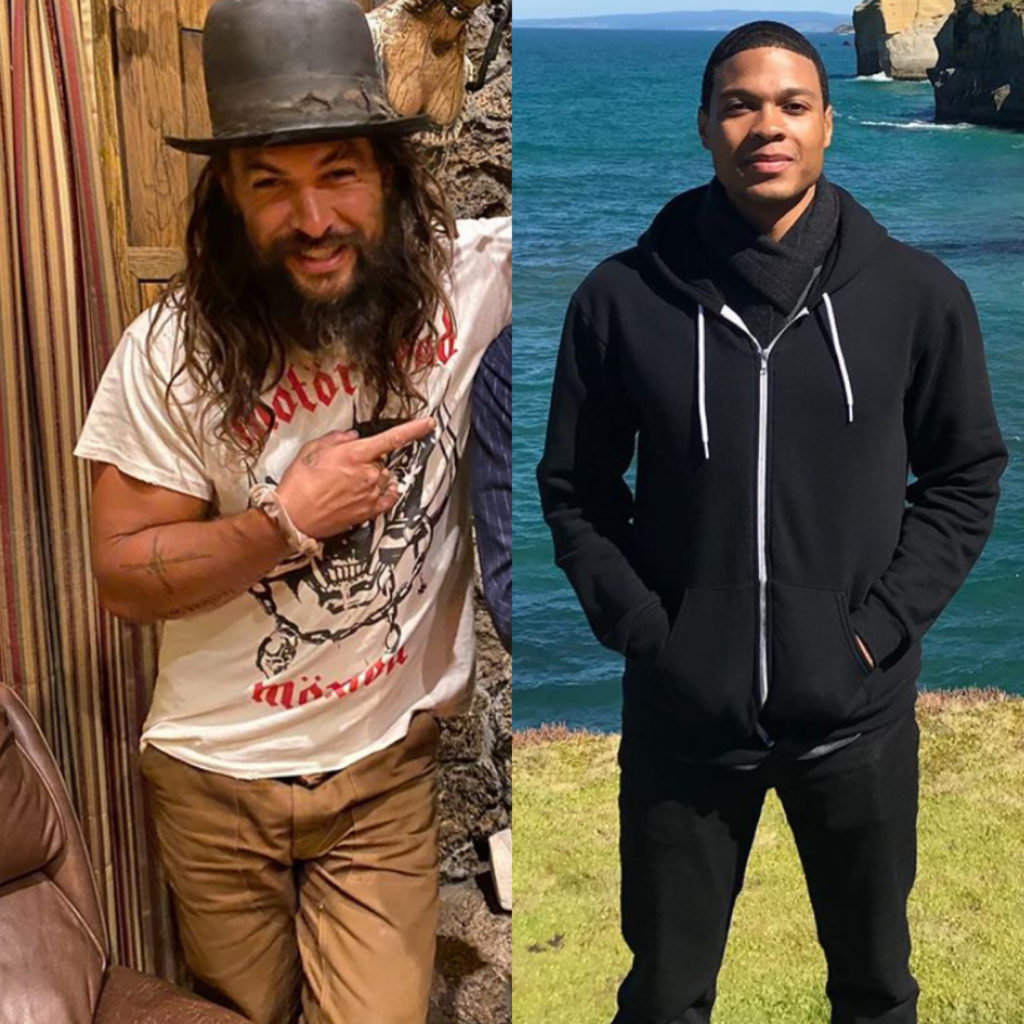 Jason Momoa Stands with Ray