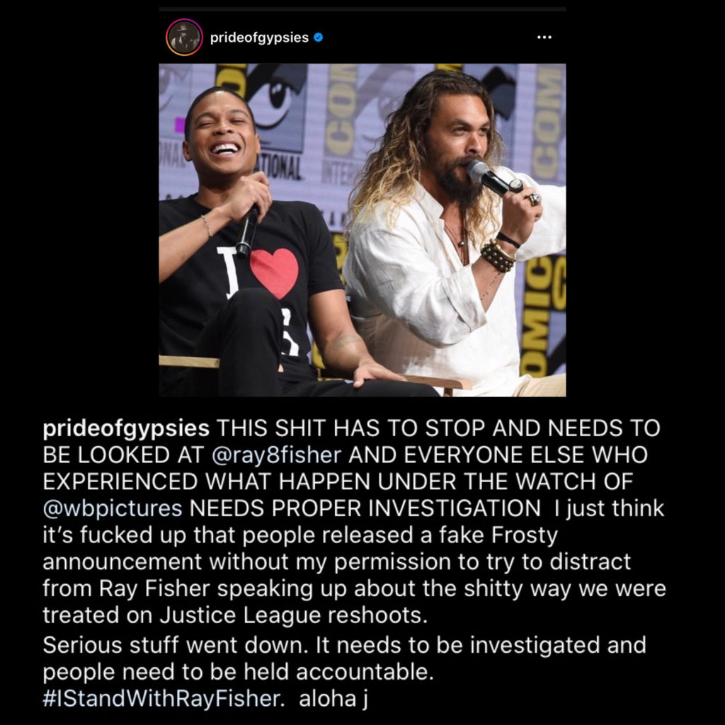 Jason Momoa Stands with Ray