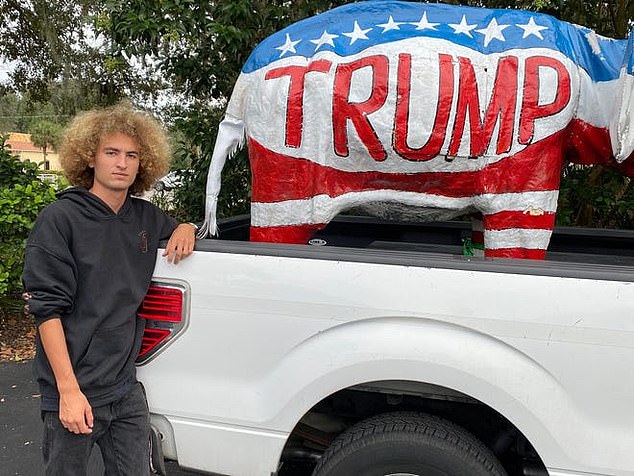 Florida Student Banned From Using School Parking Lot Due To Trump Elephant Painted In Back Of Truck Bed