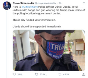 trump mask police officer