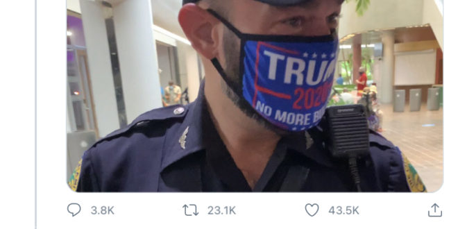 trump mask police officer