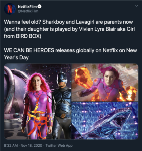 Sharkboy and Lavagirl - Netflix Tweet