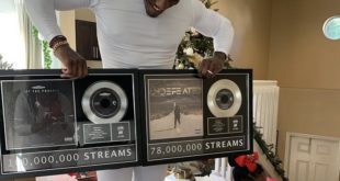 Ace Hood Receives Plaques As An Independent Artist