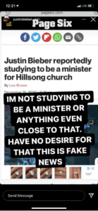 Justin Bieber - Hillsong Church