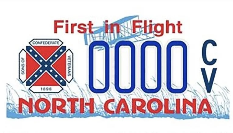North Carolina Confederate Tag Discontinued