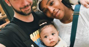 Serena Williams, Alexis Ohanian, and daughter.