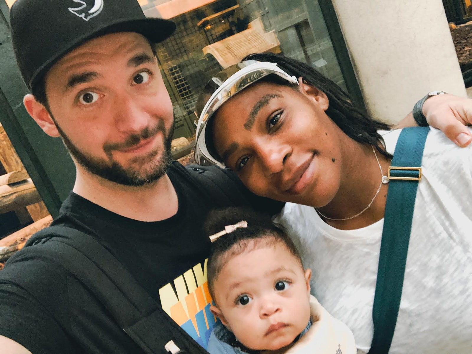 Serena Williams, Alexis Ohanian, and daughter.