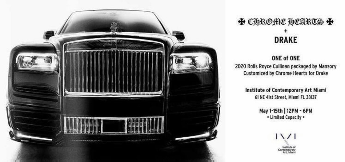 drake chrome hearts rolls royce