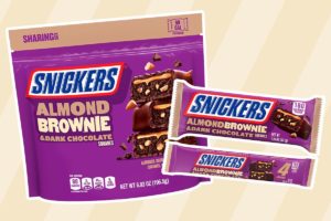 snickers almond brownie