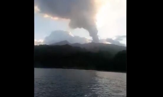 caribbean volcano erupts
