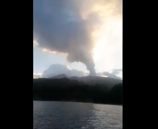 caribbean volcano erupts