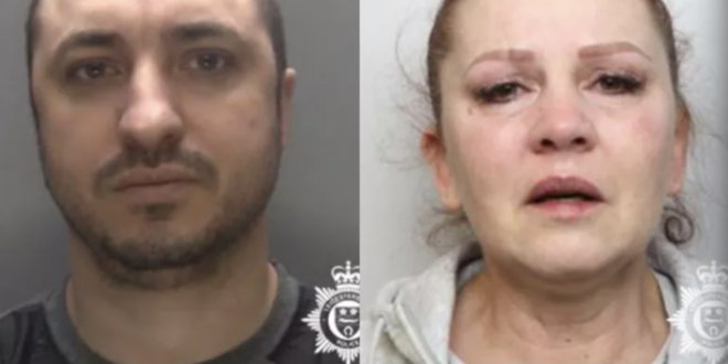 Maria Stricescu, 51, and Lucian Leonte, 37, were sentenced to two years and seven months in prison. LEICESTERSHIRE POLICE