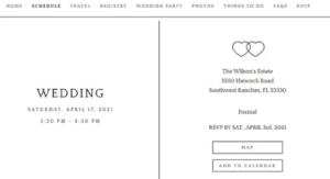 wedding invite to vacant house