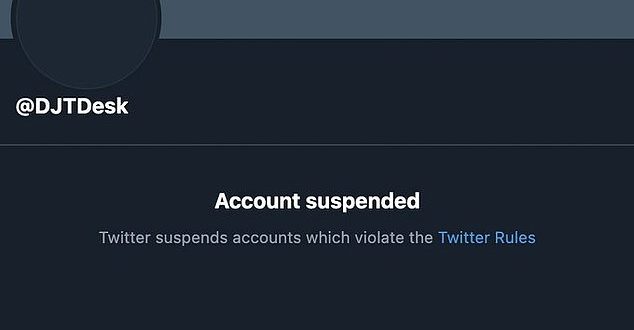 twitter suspends Donald Trump