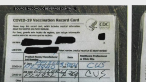 fake covid vaccine card sold at bar