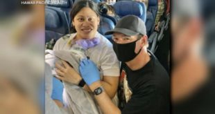 pregnant woman gives birth on flight