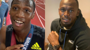 Erriyon Knighton and Usain Bolt - IG Selfies