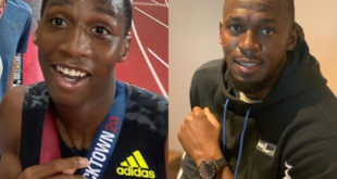 Erriyon Knighton and Usain Bolt - IG Selfies