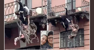couple falls off balcony