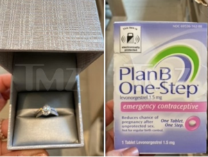 fan sends Kim Kardashian Diamond Ring, Plan B in Mail