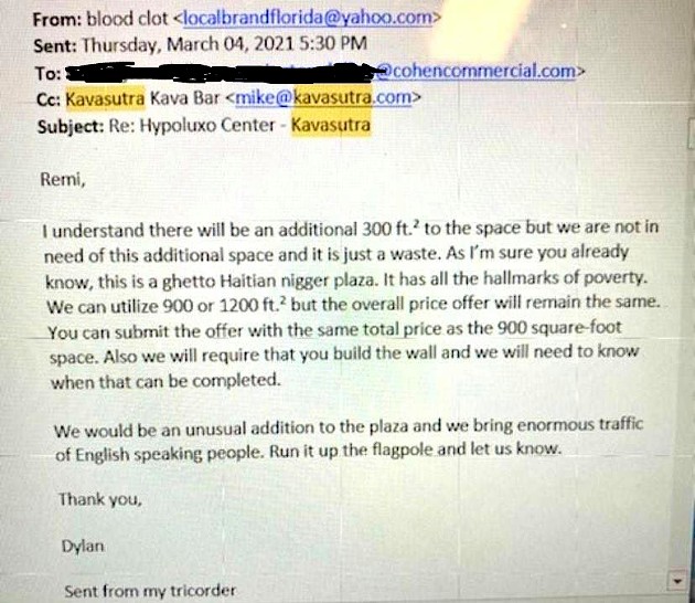 Florida Kava Bar Calls Haitians "N-Words" In Newly Leaked Email