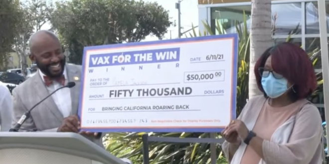 Compton Woman Wins $50,000 vaccine lottery