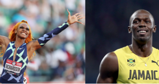 Sha'Carri Richardson and Usain Bolt