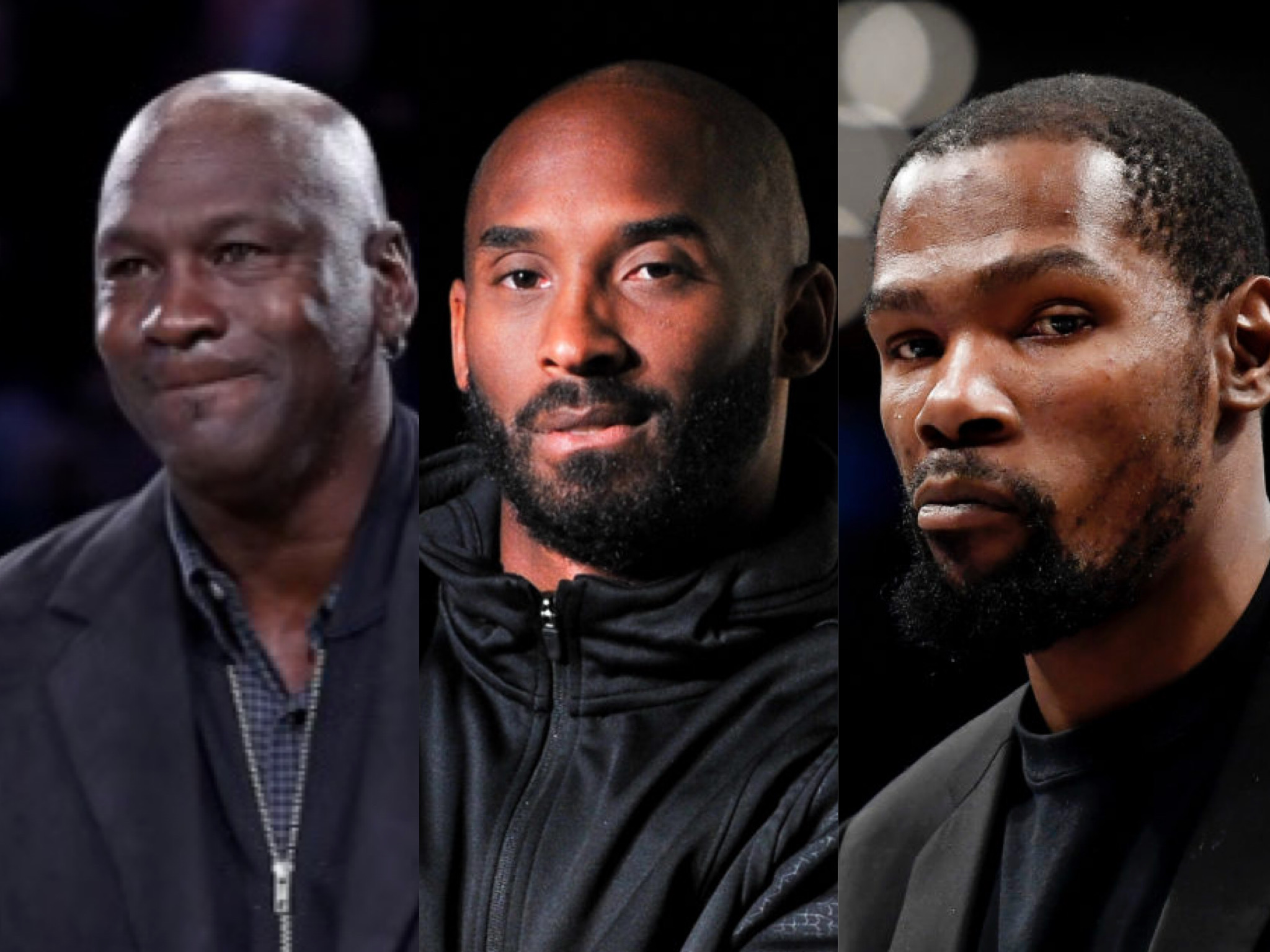 Michael Jordan, Kevin Durant, and Kobe Bryant
