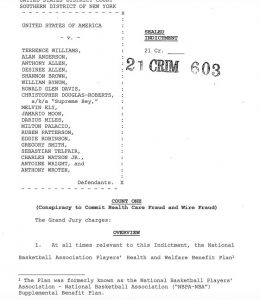NBA players indicted for insurance fraud