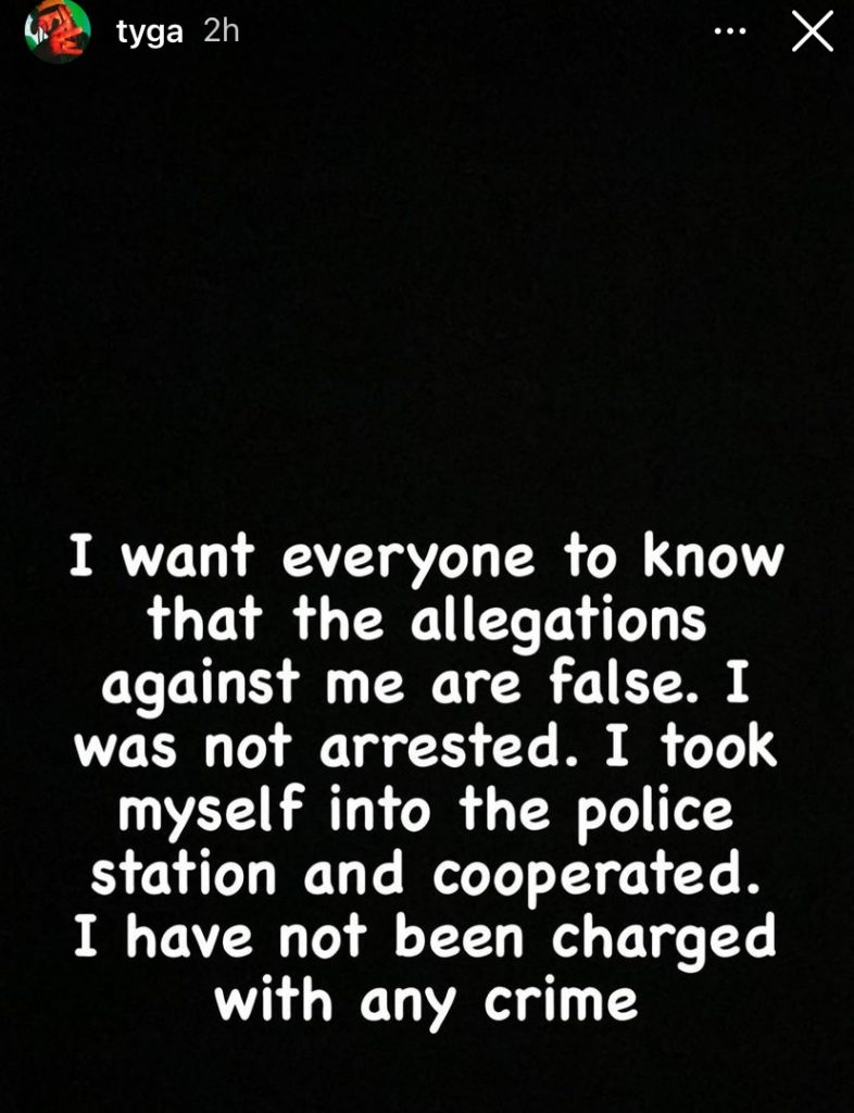 Tyga Statement
