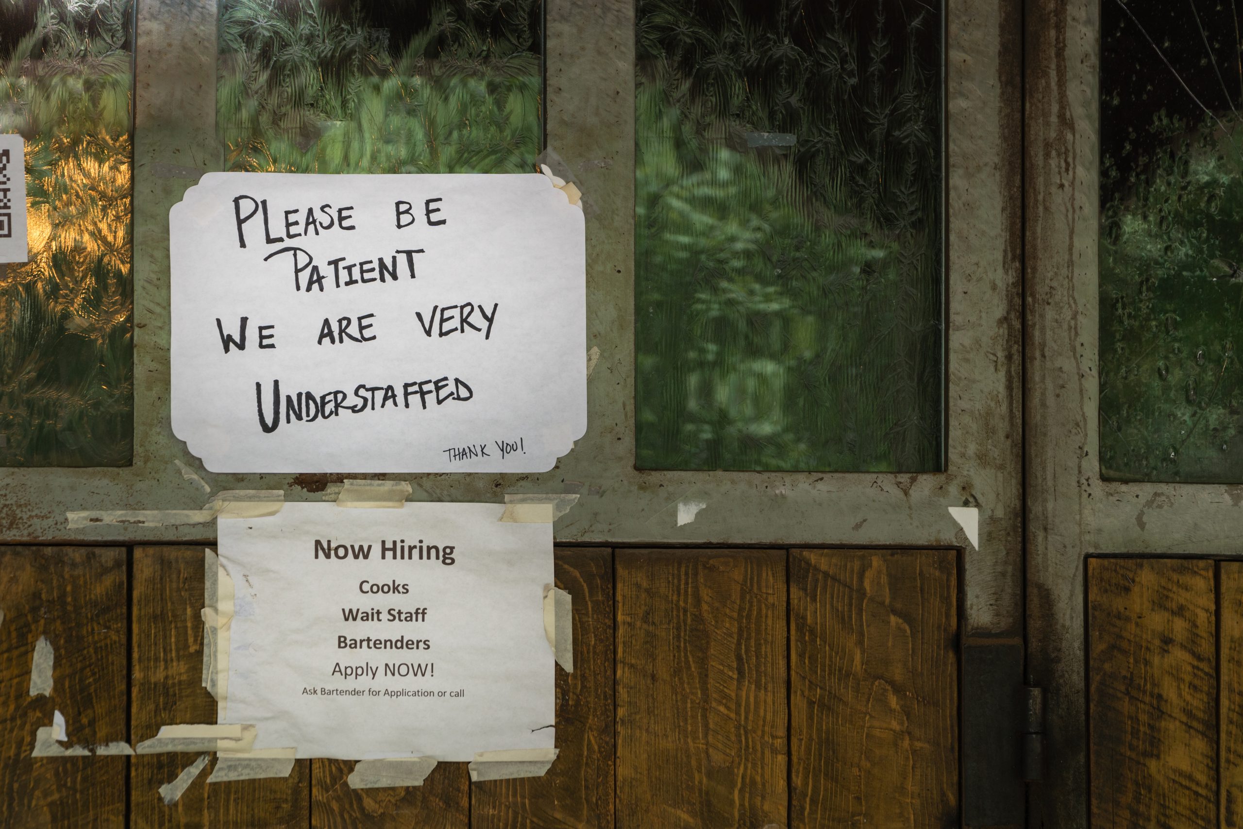 Understaff hiring sign
