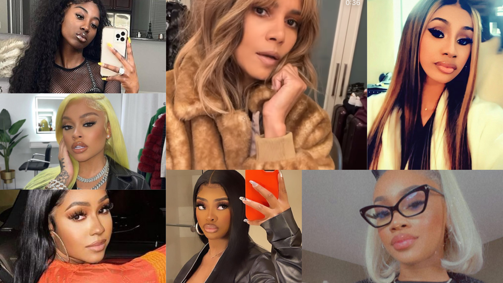 Halle Berry, Cardi B, Flo Milli, Yung Miami, JT, Latto and Saweetie.