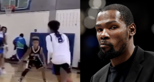 Jayden Moore and Kevin Durant