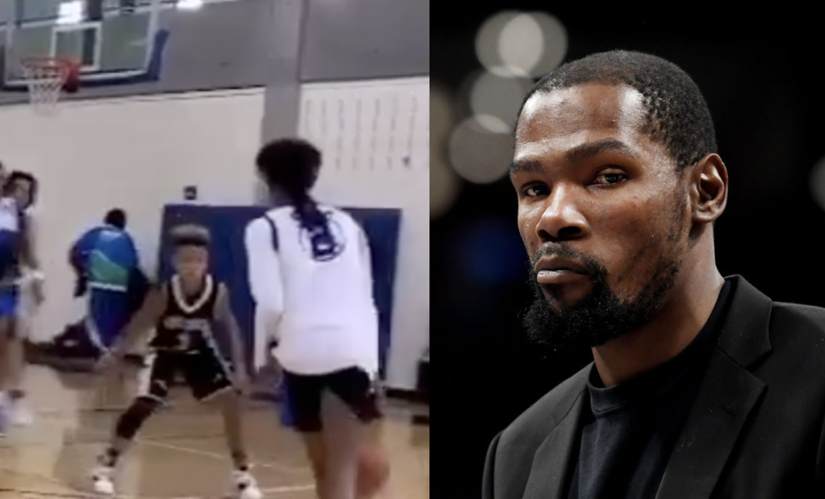 Jayden Moore and Kevin Durant