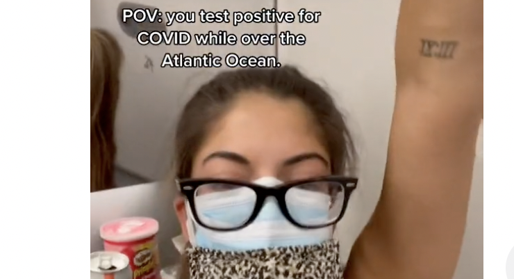 woman tests positive for covid midflight