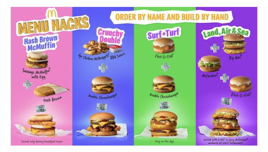 McDonalds Menu Hacks
