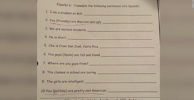 New York Middle School Parents Call Out Racist Assignment