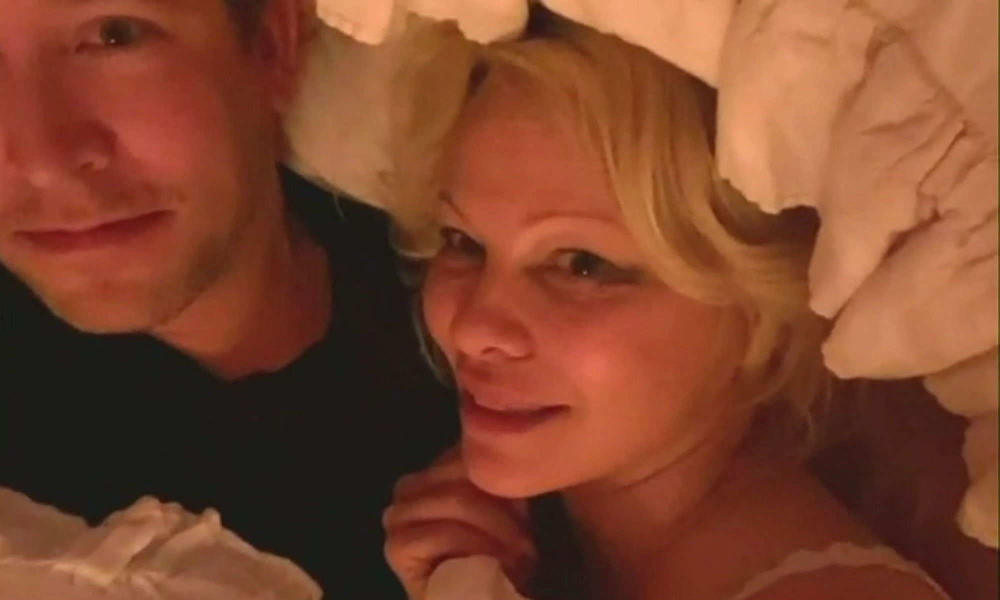 Pamela Anderson and Dan Hayhurst