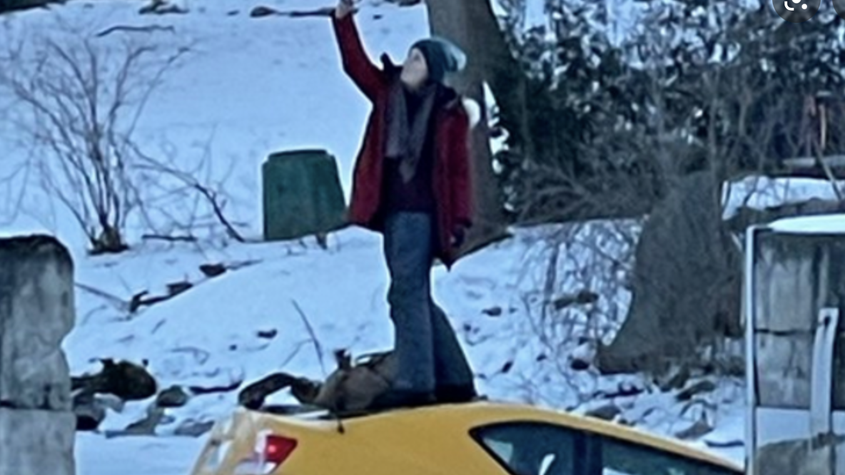 Woman Snaps Selfie As Car Sinks In Icy River - Baller Alert Woman Snaps Selfie As Car Sinks In Icy River