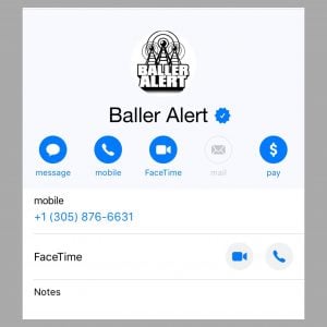 Baller alert phone number
