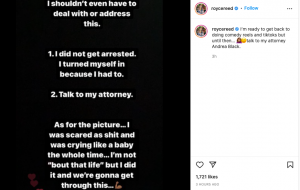 Royce Reed IG post