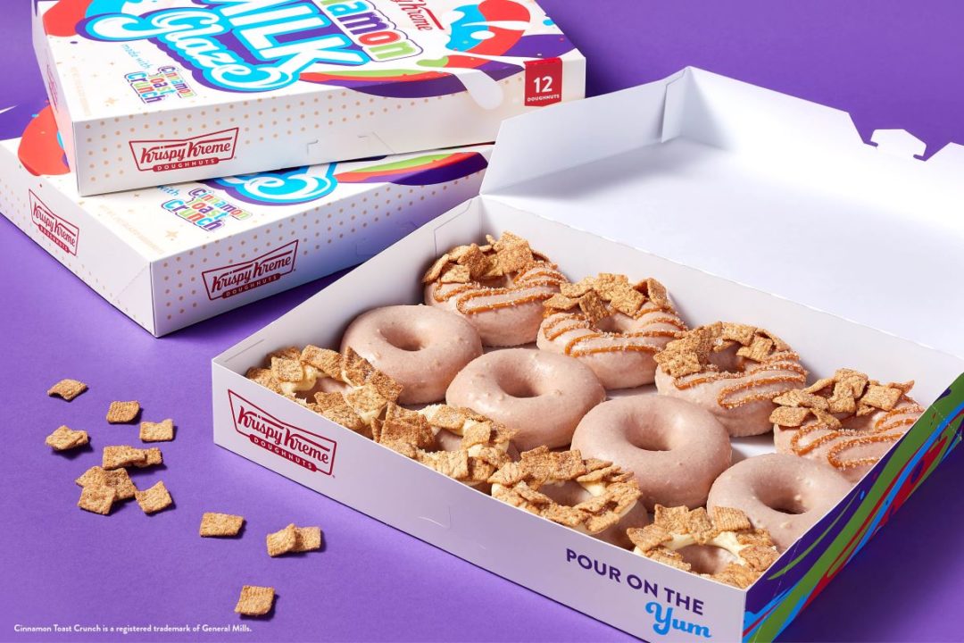 Krispy Kreme and Cinnamon Toast Crunch Team Up for Cereal Milk New Donuts